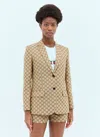 Gucci Women Gg Canvas Blazer In Neutral