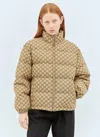 Gucci Women Gg Canvas Bomber Jacket In Neutral