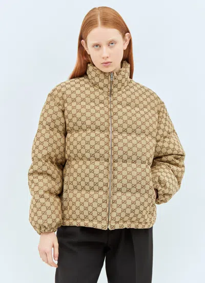 Gucci Women Gg Canvas Bomber Jacket In Neutral