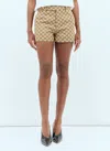 Gucci Women Gg Canvas Shorts In Brown