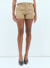 Gucci Women Gg Canvas Shorts