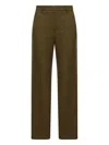 Gucci Tailored Canvas Gg Trousers In Green