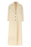 Gucci Long Length Wool Blend Coat In White