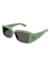 Gucci Women's Gg Corner 54mm Rectangular Injection Sunglasses In Green