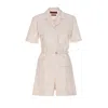Gucci High Waist Belted Trousers With Patch Pockets