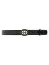 Gucci Women Gg Cross Buckle Belt In Black