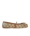 Gucci Horsebit Damenballerina Mit Gg Kristallen In Multi