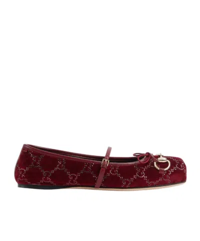 Gucci Women's Gg Crystal  Horsebit Ballet Flat In Multi
