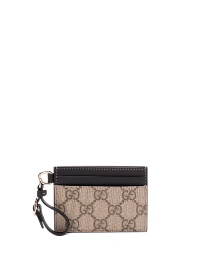 Gucci Women `gg Emblem` Card Case With Strap In Multicolor
