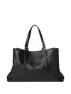 Gucci Women Gg Emblem Large Leather Tote In Black