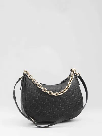 Gucci Women Gg Emblem Large Shoulder Bag In Black