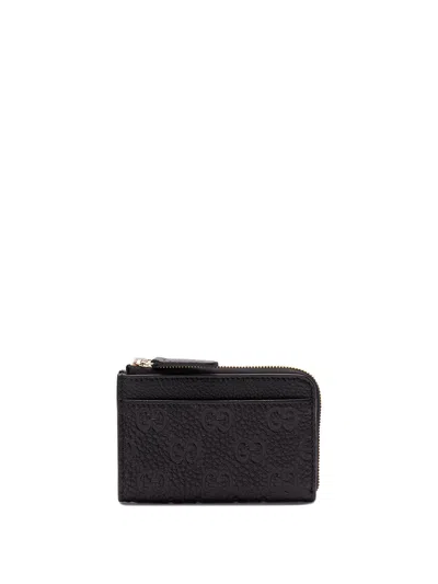 Gucci Women `gg Emblem` Zip Card Case In Multicolor