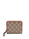 Gucci Women Gg Emblem Zipped Wallet In Multicolor