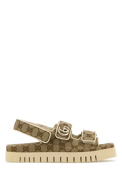 Gucci Women Gg Fabric Sandals