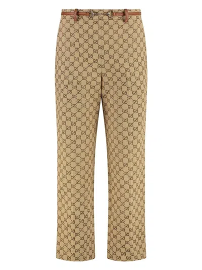 GUCCI WOMEN'S GG FABRIC TROUSERS