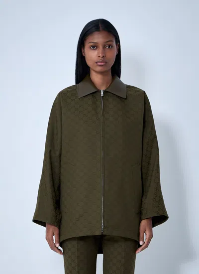 Gucci Women Gg Jacket In Green