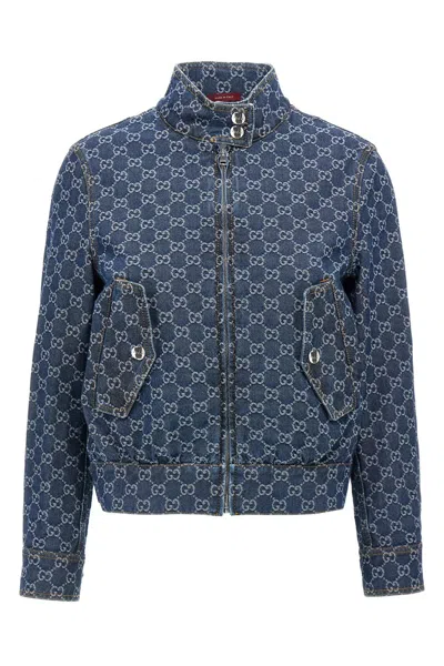 GUCCI GUCCI WOMEN GG JACQUARD DENIM JACKET