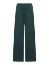 Gucci Women Gg Jacquard Silk Jogging Pants In Green