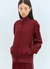 Gucci Women Gg Jacquard Zip-up Jacket In Red