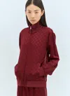 Gucci Women Gg Jacquard Zip-up Jacket In Red