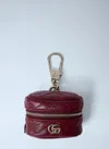 Gucci Women Gg Marmont Airpods Holder In Burgundy