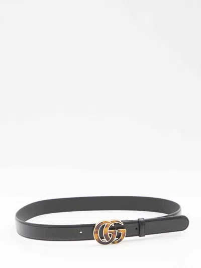 Gucci Women Gg Marmont Belt In Black