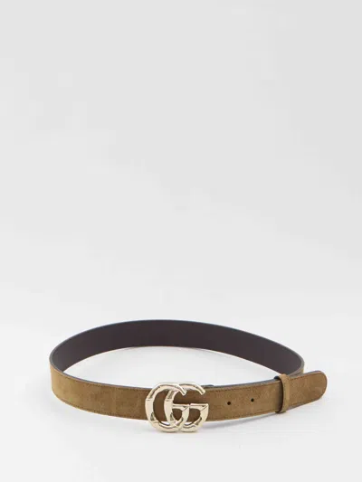Gucci Women Gg Marmont Belt In Brown