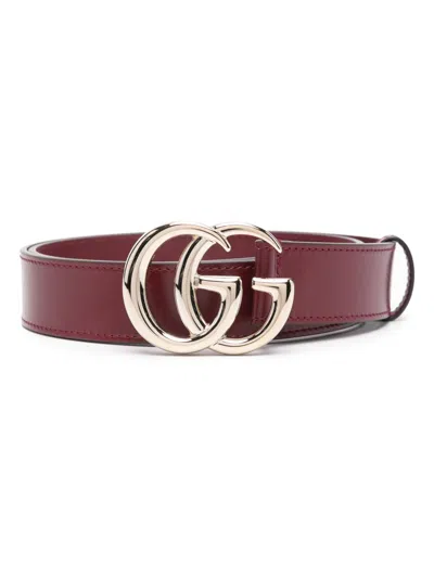 Gucci Women Gg Marmont Belt In Red