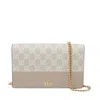 Gucci Women Gg Marmont Bi-colour With Chain Wallet In Neutral