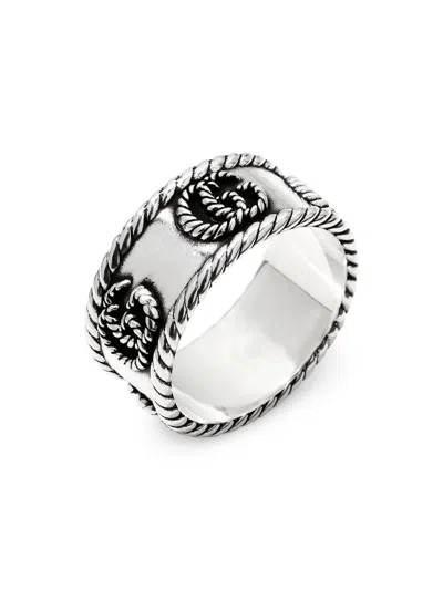 Gucci Women's Gg Marmont Cabled Sterling Silver Band Ring