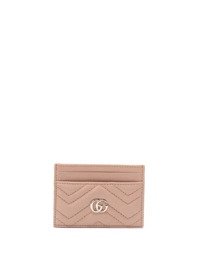 Gucci Women `gg Marmont` Card Case In Neutral