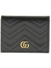 Gucci Women Gg Marmont Card Holder In Black