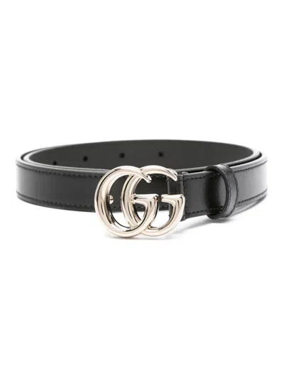 Gucci Women Gg Marmont Leather Belt In Multi