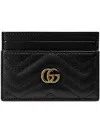 Gucci Women Gg Marmont Leather Card Case In Multi