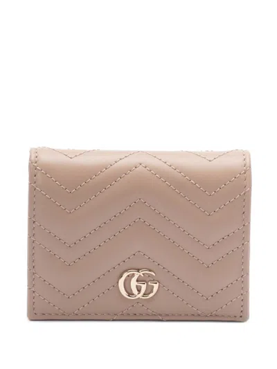 Gucci Women Gg Marmont Leather Card Case In Multi