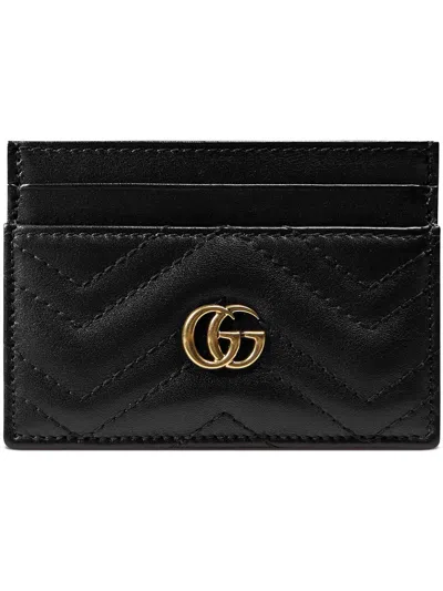 Gucci Gg Marmont Leather Card Case In White
