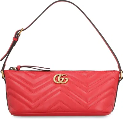 Gucci Women's Gg Marmont Leather Shoulder Bag In Red