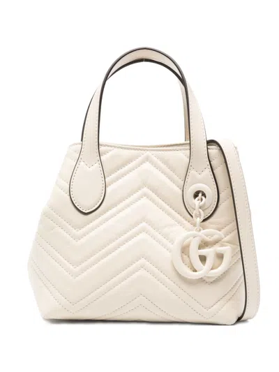 Gucci Women Gg Marmont Leather Tote Bag In Neutral