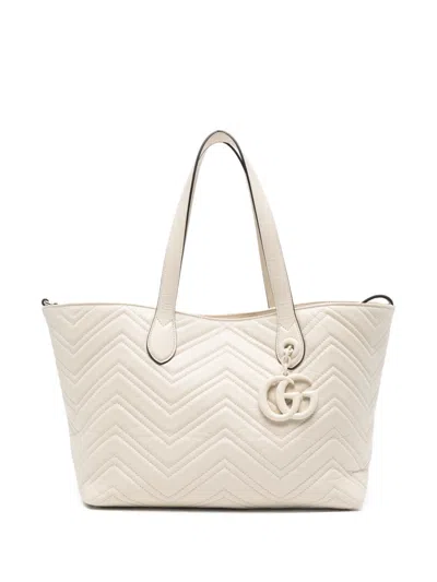 Gucci Women Gg Marmont Leather Tote Bag In Neutral