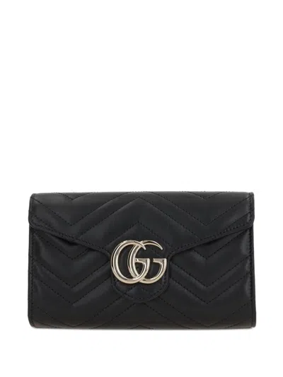 Gucci Women Gg Marmont Leather Wallet On Chain In Multi