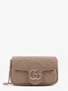 Gucci Women Gg Marmont Matelasse Leather Shoulder Bag In Brown