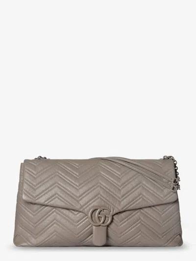 Gucci Women Gg Marmont Matelasse Leather Shoulder Bag In Gray