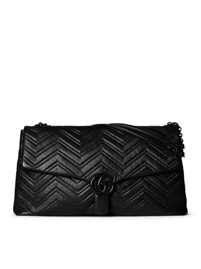 Gucci Women Gg Marmont Maxi Shoulder Bag In Black