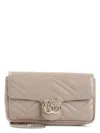 Gucci Gg Marmont Mini Bag With Cardholder In Beige