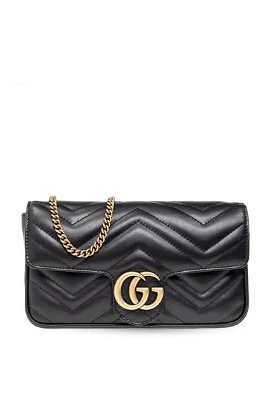 Gucci Women's Gg Marmont Mini Bag With Cardholder In Black