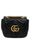 Gucci Gg Marmont Crossbody Bags Black In Black