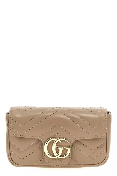 Gucci Women 'gg Marmont' Mini Crossbody Bag In Cream