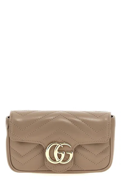 Gucci Women 'gg Marmont' Mini Crossbody Bag In White