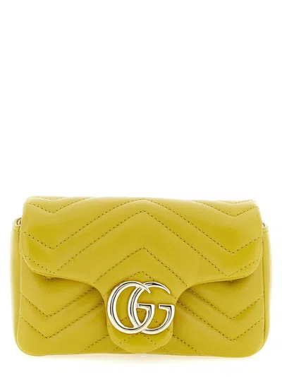 Gucci Women's Gg Marmont Mini Shoulder Bag In Yellow
