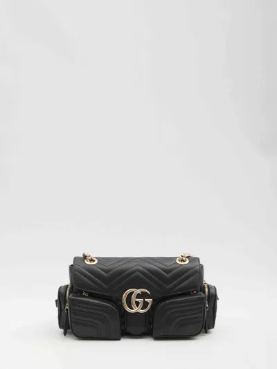 Gucci Women Gg Marmont Multi-pocket Bag In Black